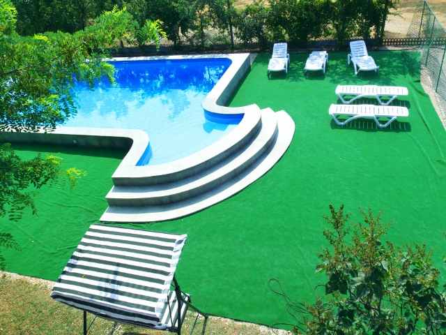 popovka. swimming pool with sea water