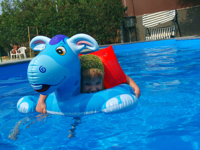 popovka. swimming pool with sea water